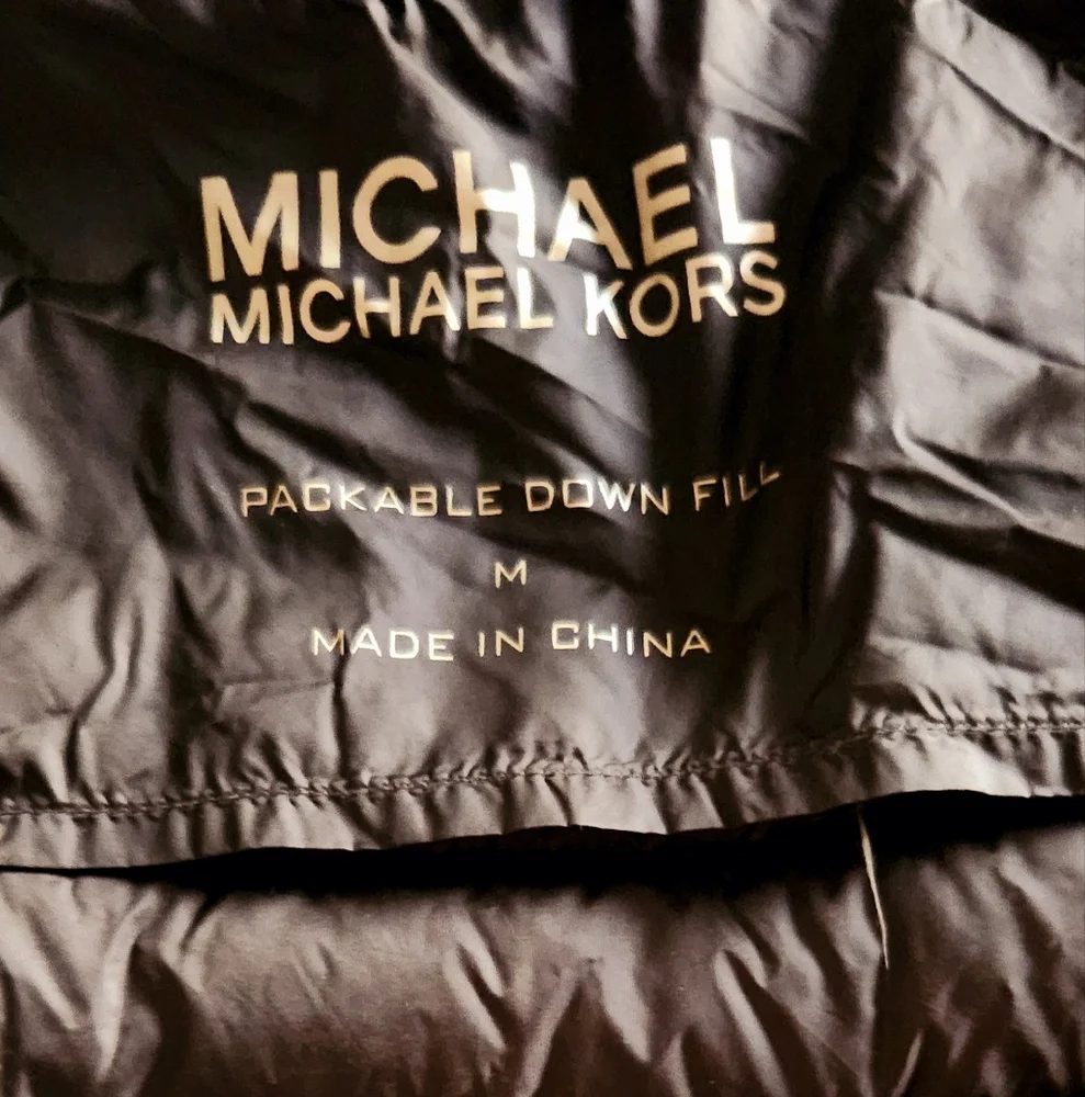 Michael Kors‎ Black Puffer Jacket, Quilted Black